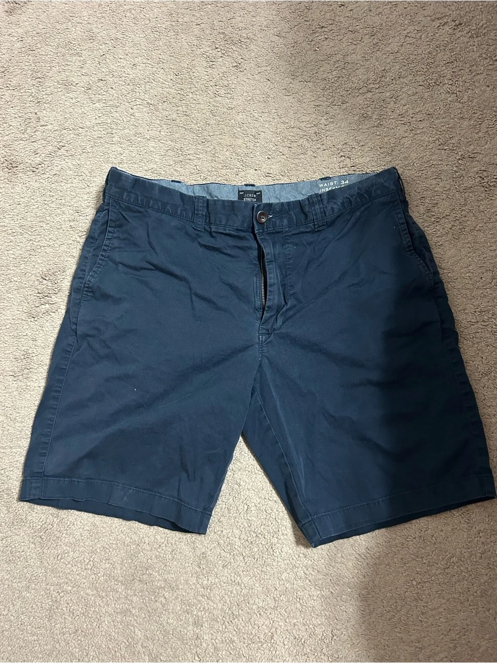 J. Crew Men’s Navy Flat-Front Chino Shorts